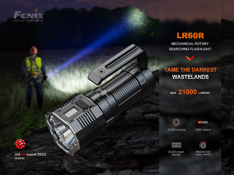 Load image into Gallery viewer, Fenix LR60R Rotary Switch Rechargeable Searchlight - 21000 Lumens
