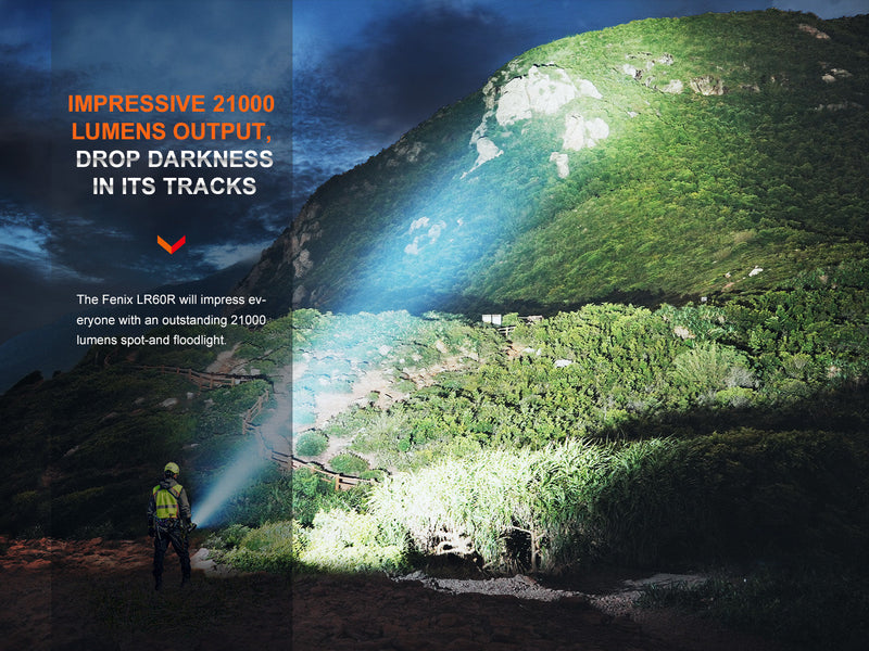 Load image into Gallery viewer, Fenix LR60R Rotary Switch Rechargeable Searchlight - 21000 Lumens

