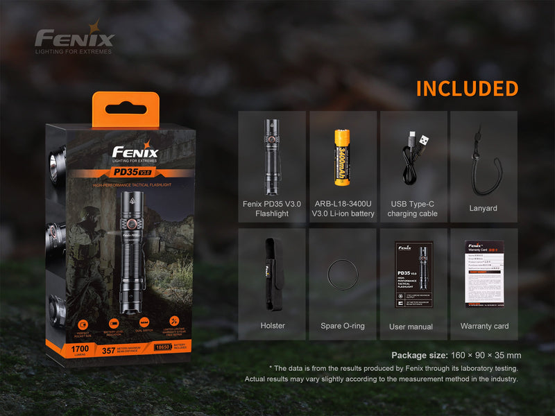 Load image into Gallery viewer, Fenix PD35 V3.0 Everyday Carry Flashlight - 1700 Lumens

