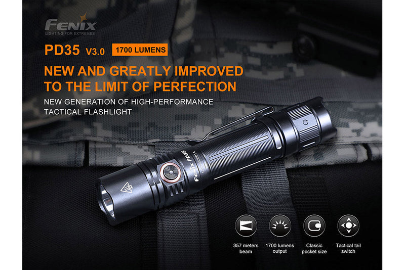 Load image into Gallery viewer, Fenix PD35 V3.0 Everyday Carry Flashlight - 1700 Lumens
