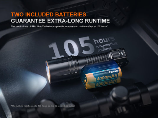 Fenix TK35R Rechargeable High-Performance Tactical Flashlight with UV Output