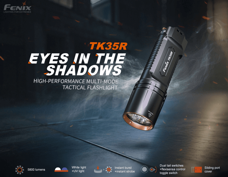 Load image into Gallery viewer, Fenix TK35R Rechargeable High-Performance Tactical Flashlight with UV Output
