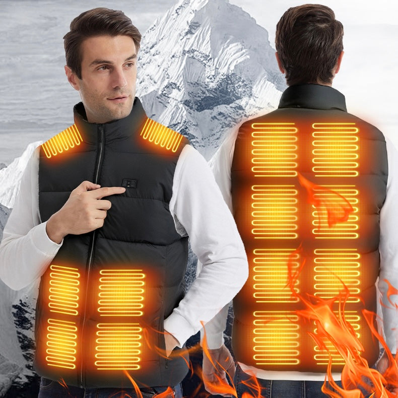 Load image into Gallery viewer, LITEGUEST Heated Vest with LED Light Winter Outdoor Warming Vest
