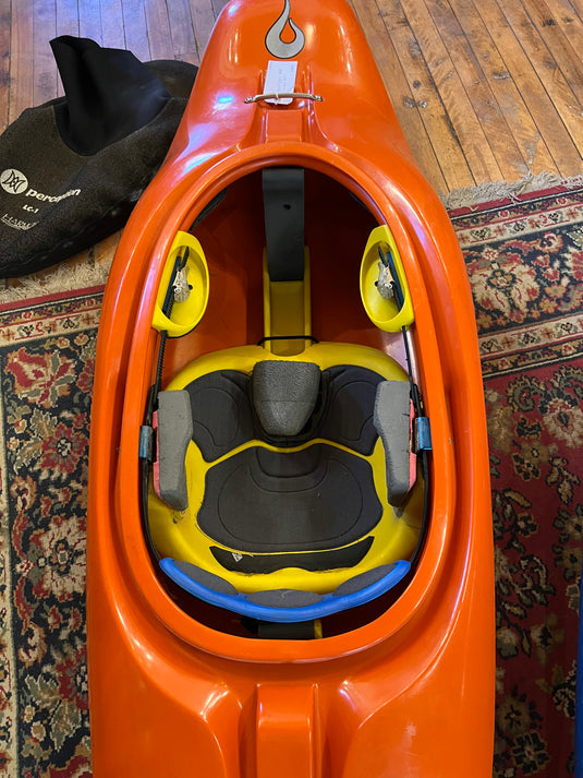LiquidLogic Pop Used Whitewater Kayak With Spray Skirt
