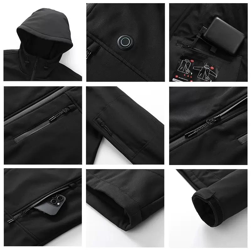 Load image into Gallery viewer, LITEGUEST Softshell 10-Zone Heated Jacket Waterproof for Winter
