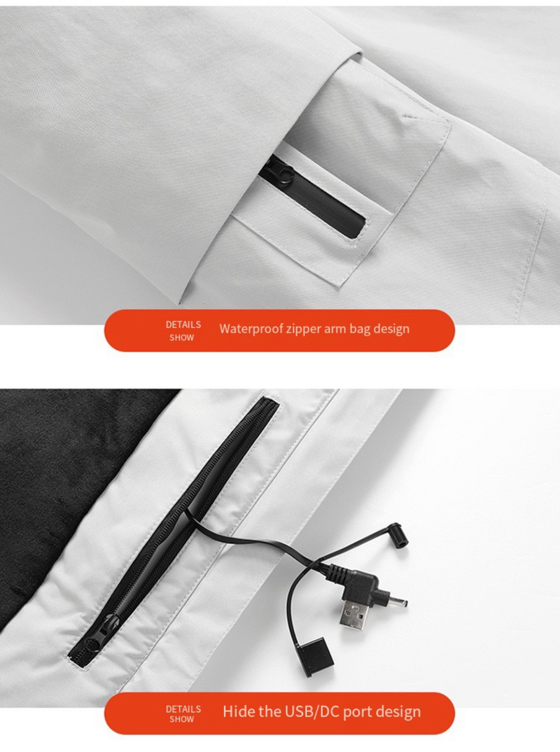 Load image into Gallery viewer, LITEGUEST Waterproof Heated Jacket 5-Zone USB-Powered for Outdoor
