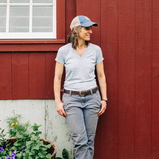 Microweight - Women's Wool V-Neck T-Shirt Woolverino