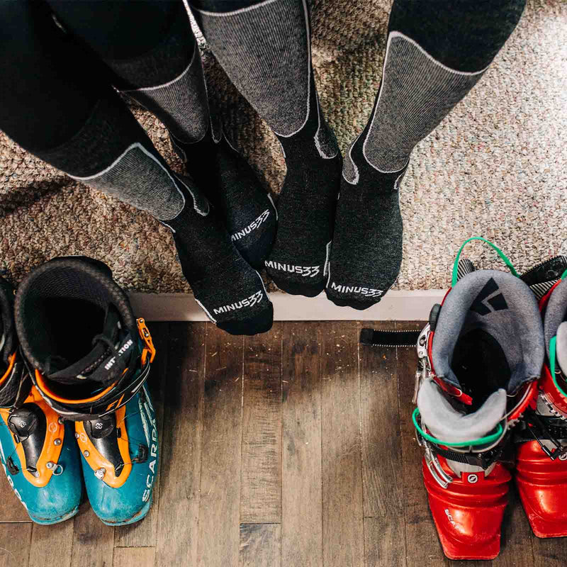 Load image into Gallery viewer, Light Cushion - Over The Calf Wool Snowboard Socks Mountain Heritage Elite
