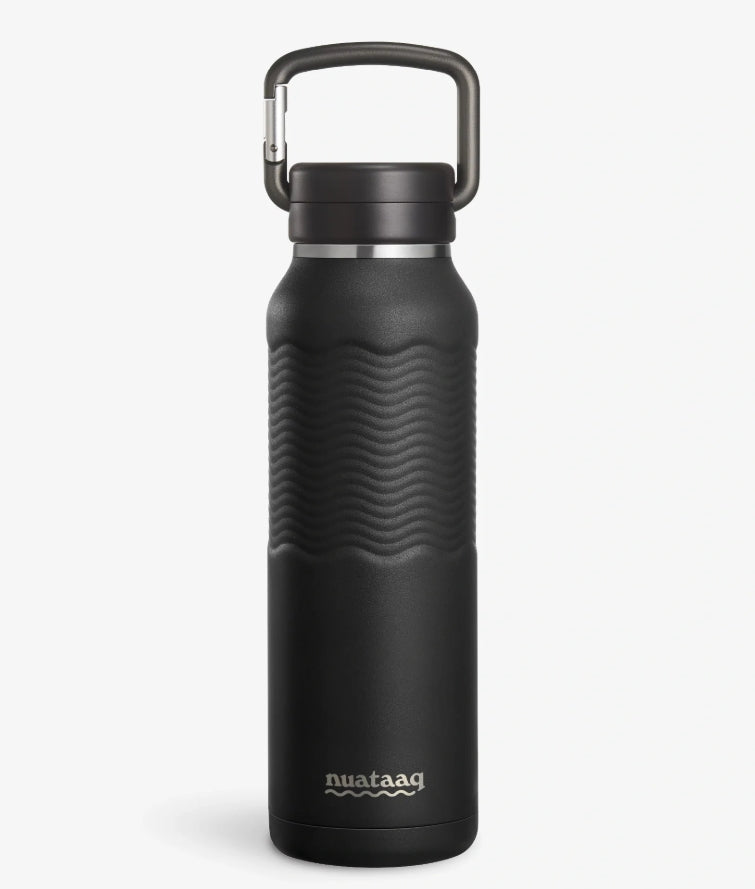 Load image into Gallery viewer, Nuataaq Carabiner water bottle with clip cap
