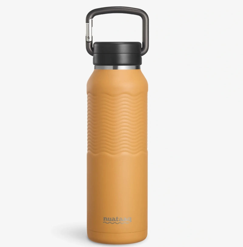 Load image into Gallery viewer, Nuataaq Carabiner water bottle with clip cap
