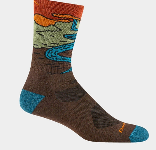 Men's Chasing Waterfalls Micro Crew Lightweight Hiking Sock