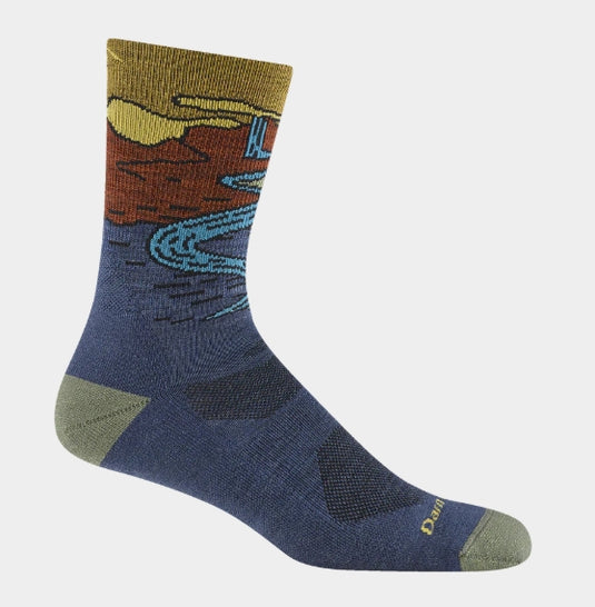 Men's Chasing Waterfalls Micro Crew Lightweight Hiking Sock