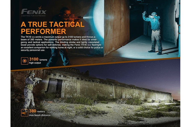 Load image into Gallery viewer, Fenix TK16 V2.0 Tactical Flashlight - 3100 Lumens
