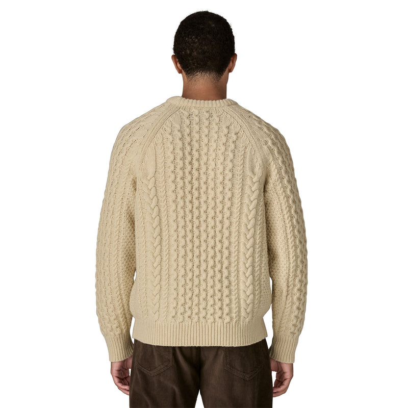 Load image into Gallery viewer, Recycled Wool-Blend Cable Knit Crewneck Sweater
