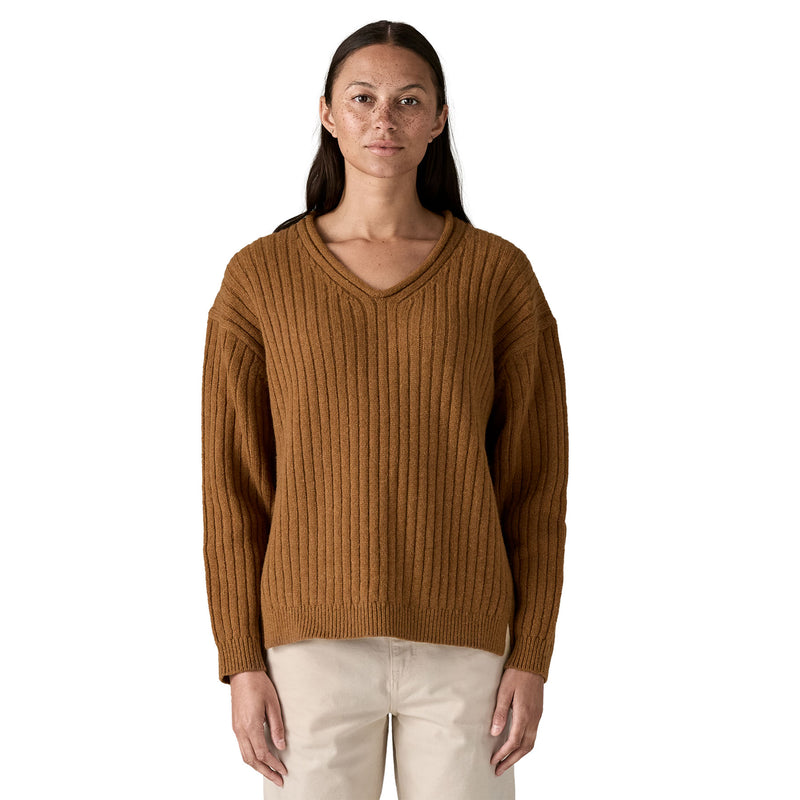 Load image into Gallery viewer, Women's Recycled Wool-Blend V-Neck Sweater
