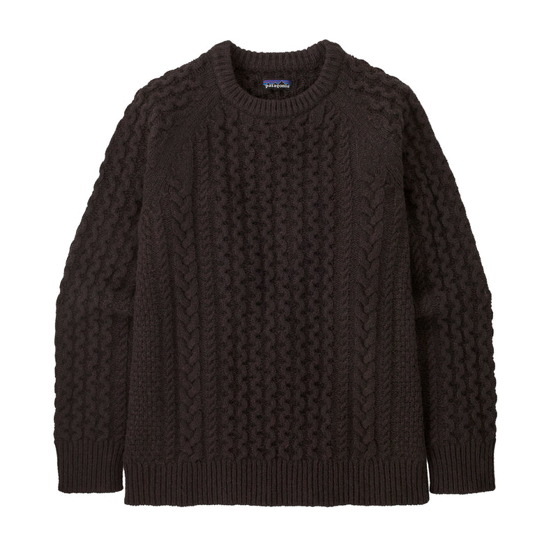 Load image into Gallery viewer, Recycled Wool-Blend Cable Knit Crewneck Sweater
