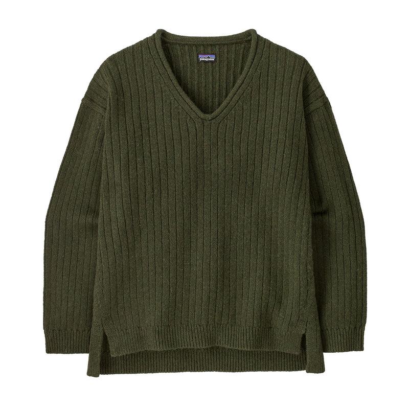 Load image into Gallery viewer, Women's Recycled Wool-Blend V-Neck Sweater
