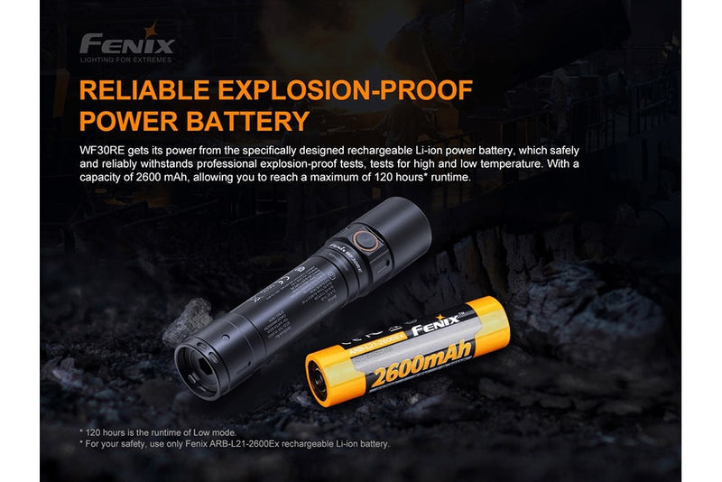 Load image into Gallery viewer, Fenix WF30RE Intrinsically Safe Flashlight - 280 Lumens
