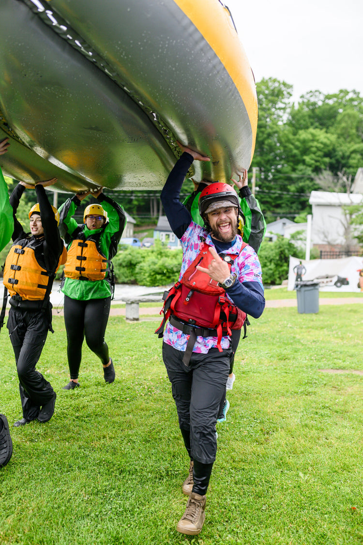So much stoke in between whitewater rafting trips in Downtown Franklin, NH