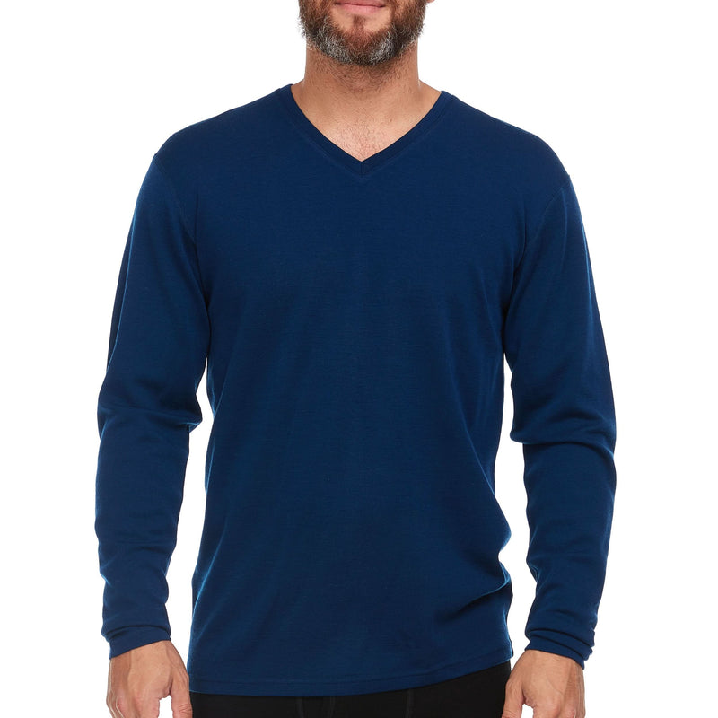 Load image into Gallery viewer, Midweight - Men's Long Sleeve V-Neck Sweater 100% Merino Wool
