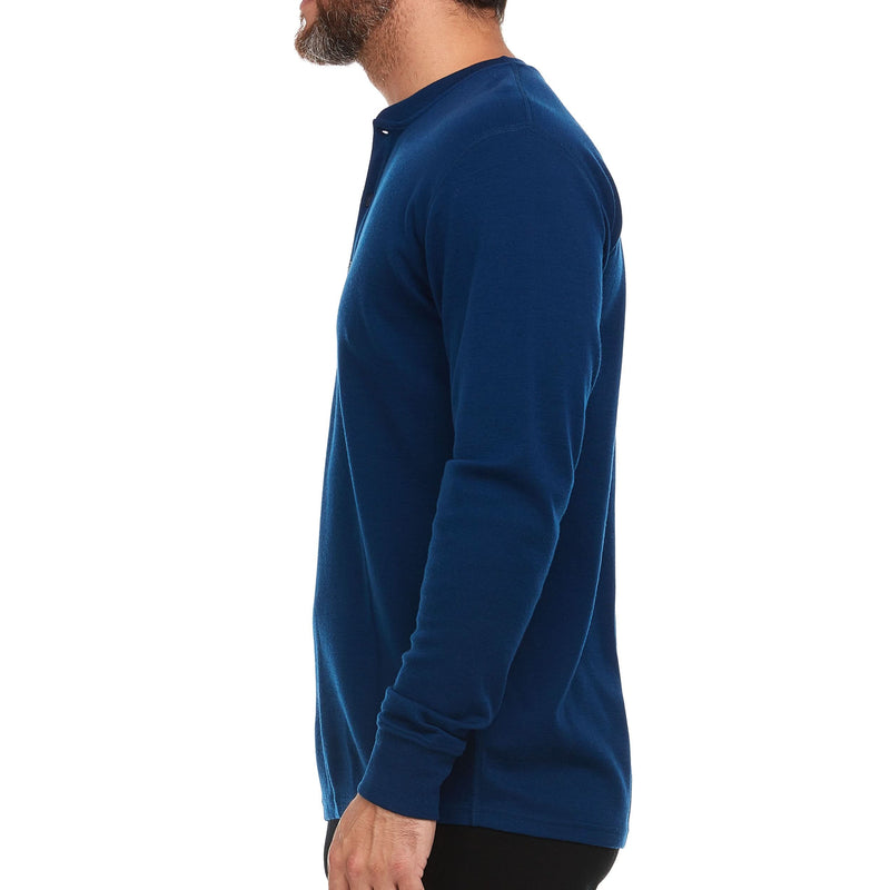 Load image into Gallery viewer, Midweight - Men&#39;s Long Sleeve Henley 100% Merino Wool
