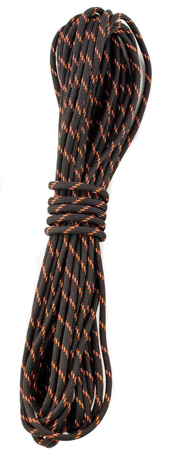 Load image into Gallery viewer, 550 Paracord with Reflective Tracer, 35 ft, Black/Orange
