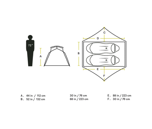 Aurora 2P Backpacking Tent & Footprint