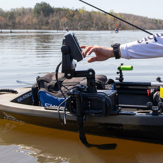 Rectangular Fish Finder Mount with Track Mounted LockNLoad Mounting System