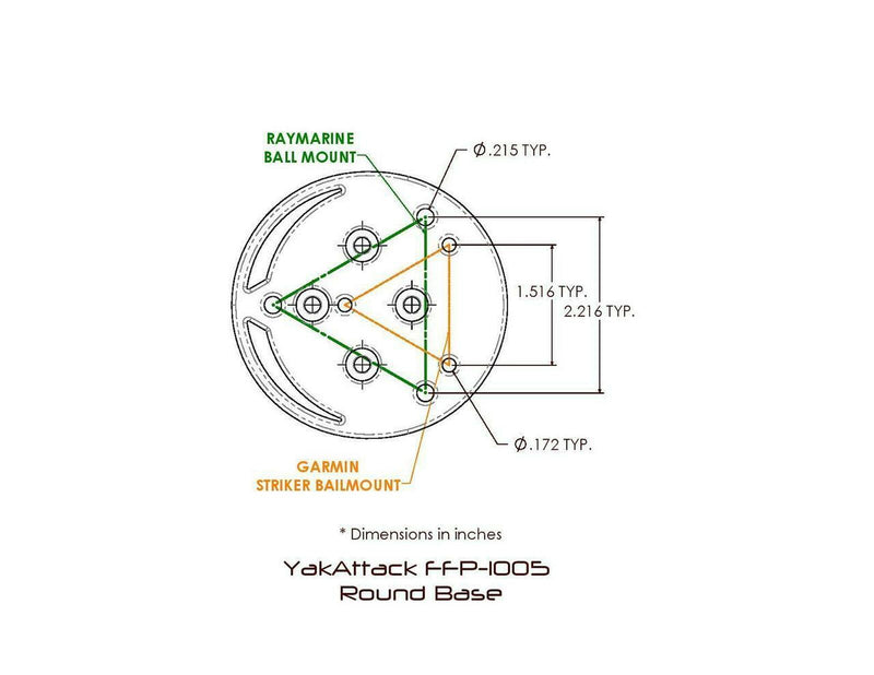 Load image into Gallery viewer, Round Base Fish Finder Mount with Track Mounted LockNLoad Mounting System
