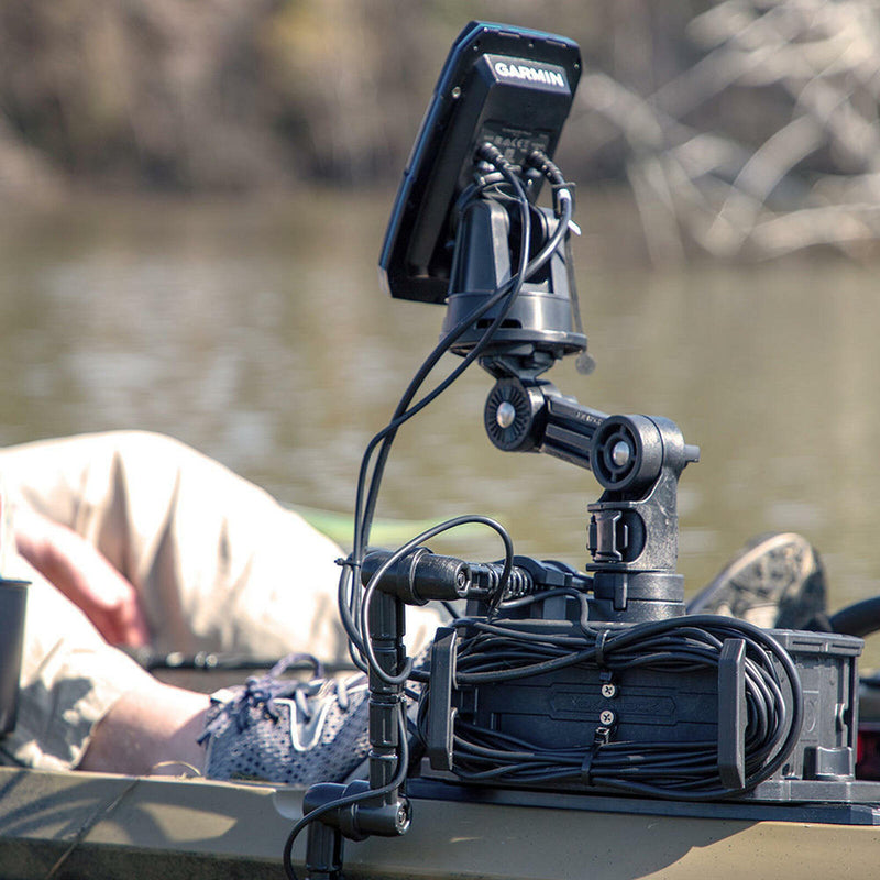 Load image into Gallery viewer, Round Base Fish Finder Mount with Track Mounted LockNLoad Mounting System
